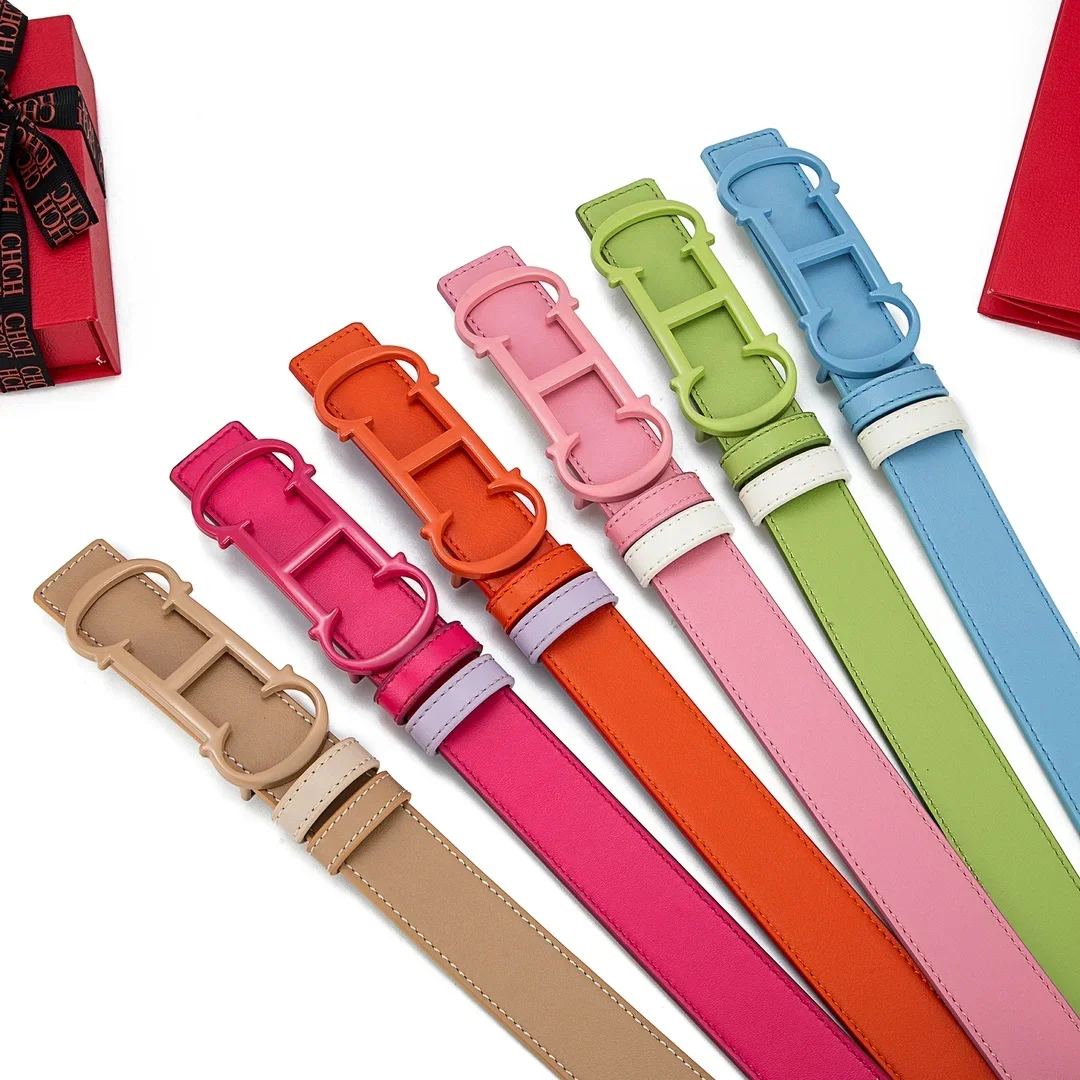 A Gift Box Packaging Pu Material Double-sided Usable Belt Suitable For Women's Daily Matching Use