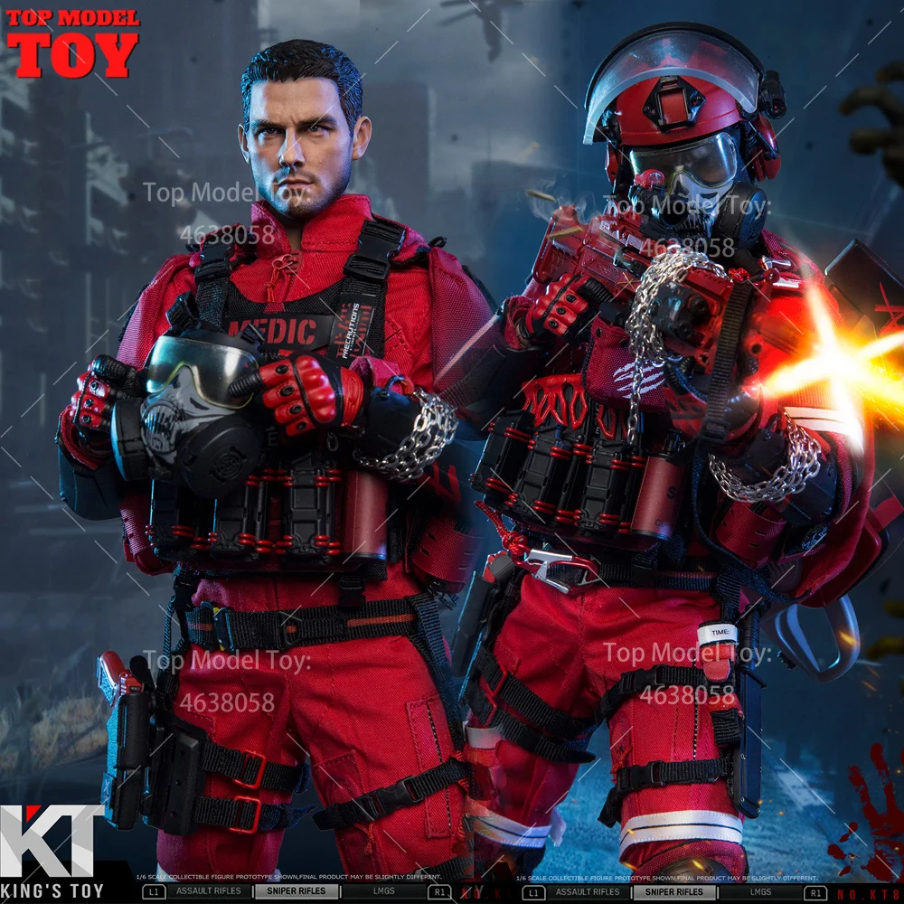

KING'S TOY KT8009 1/6 Scale Zombie Hunter Action Figure Dolls with Accessory 12'' Male Soldier Full Set Model Collectible Toy