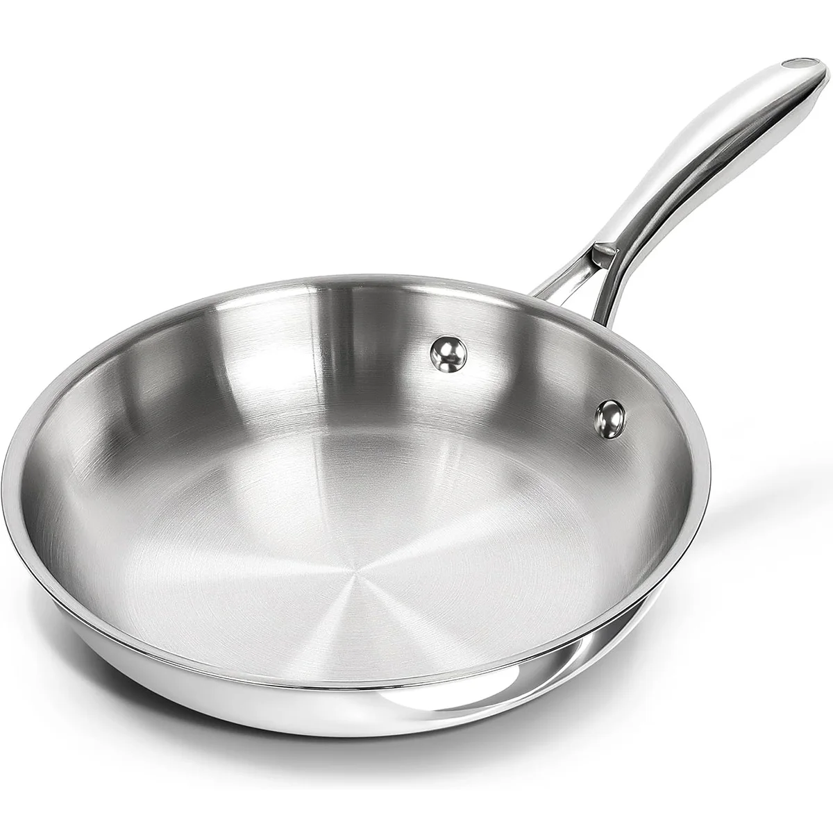 

MICHELANGELO Stainless Steel 8inch Frying Pan, Chef's Pans Oven Safe Induction Kitchen Skillet, Suitable for All Stove