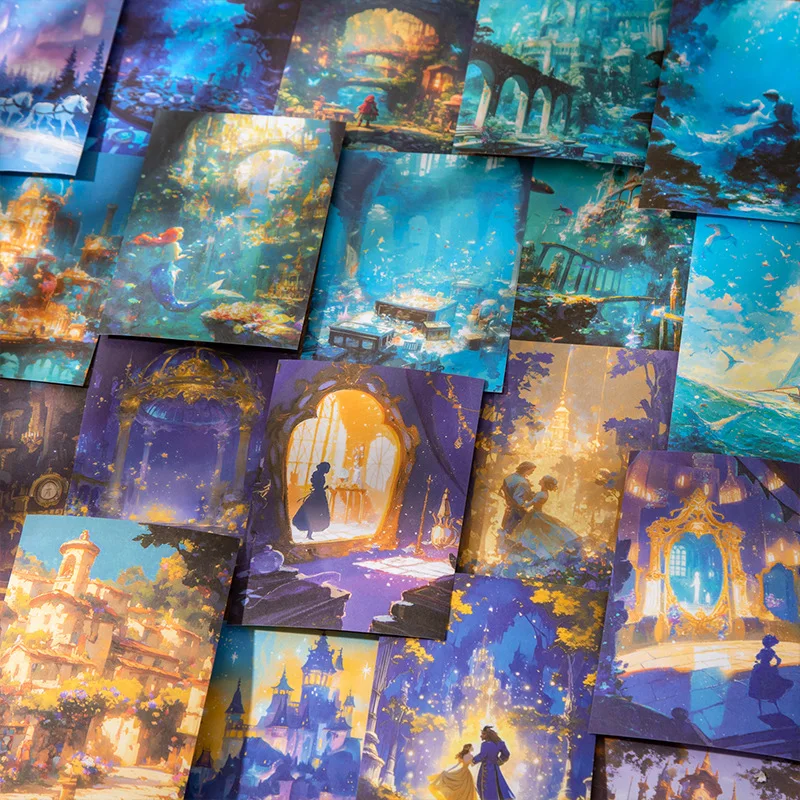 

1 упаковка/2 упаковки, 10 шт./упак., золотая фольга, полые сказочные наклейки, серия «Мечта летней ночи», 6 стилей, материалы для фона