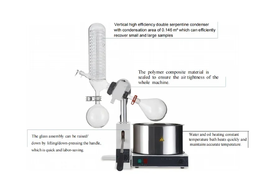 2026/Tiandi Labware 3L Sliding-Type Up-and-Down Laboratory Rotary Evaporator Vacuum Decompression Extraction Distiller