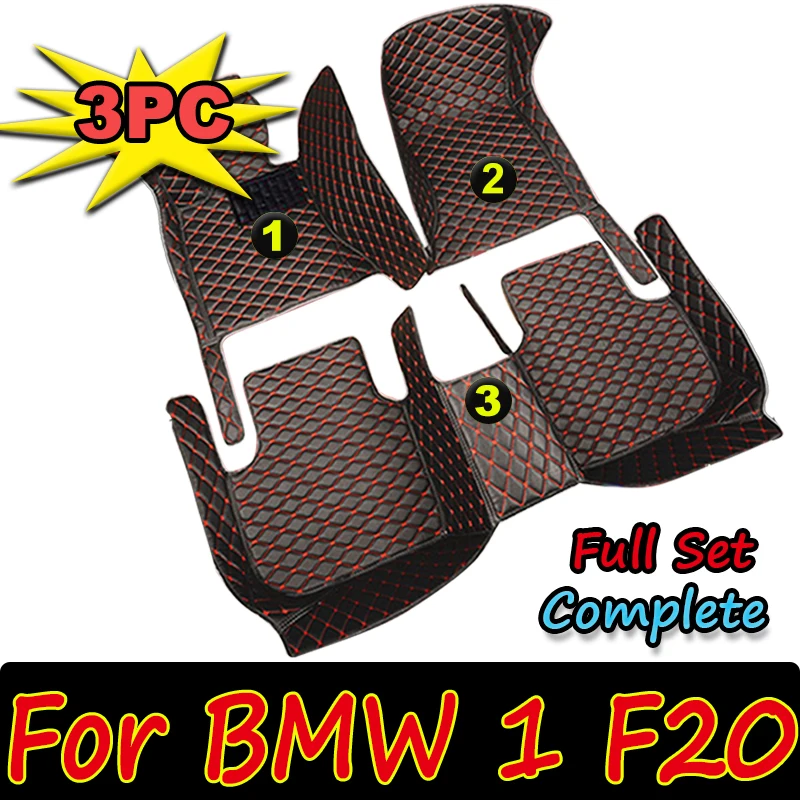 Car Floor Mats For BMW 1 F20 116i 118i (Four Doors) 2012 2013-15 2016 2017 2018 Auto Foot Pads Carpet Cover Interior Accessories