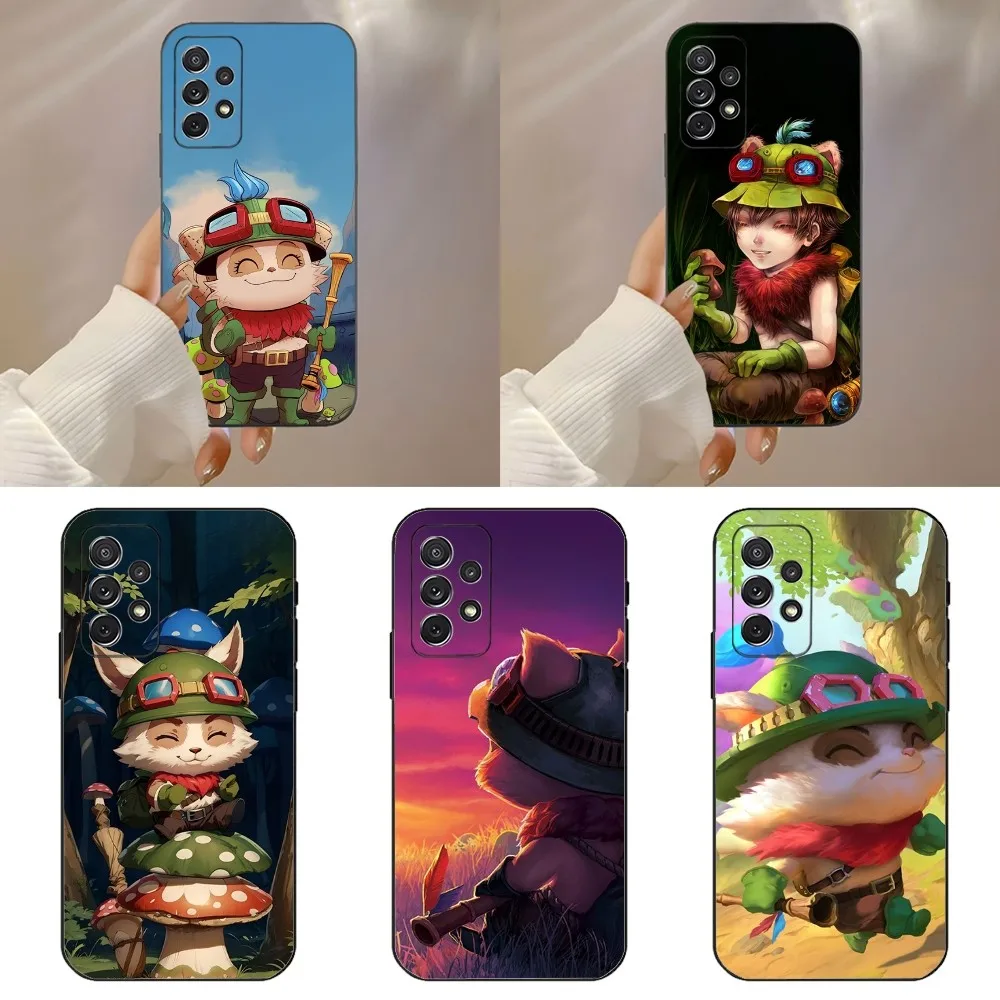 L-League of Legend T-Teemo Phone Case For Samsung Galaxy A91,A80,A73,A72 ,A71,A53A52,A32 ,A31A22,A21s,A20,Black Cover