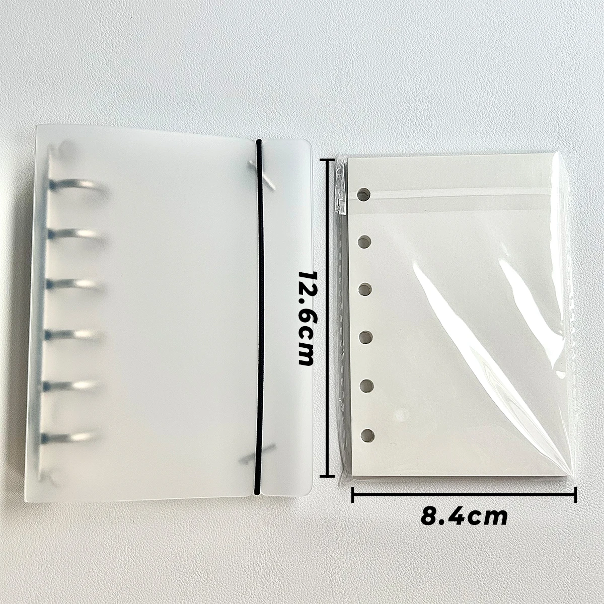 A7 Standard PP Ring Binder Notebook Scrub Loose-Leaf Business Office Inner Core Cover Note Book Journal Planner Office