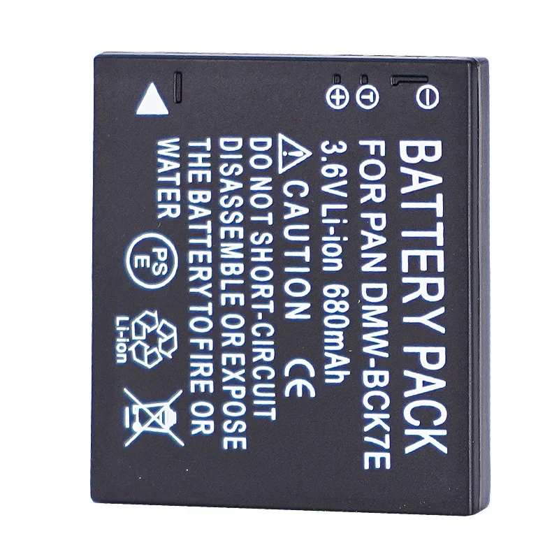DMW-BCK7 DMW-BCK7E Camera Battery 680mAh Rechargeable Battery for Panasonic DMW-BCK7PP NCA-YN101G Lumix DMC-FP5 DMC-FP7 DMC-FH5 view 5