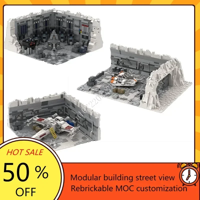 Parking Lot for the fighter Snowspeeder Runway Command Center Space War Military MOC SpaceShip Battle Custom Puzzle DIY Gift