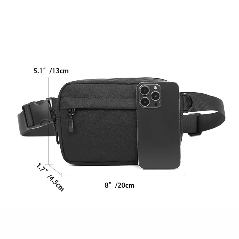 Fashion Shoulder Crossbody Bags for Man 2024 New Small Waterproof Men\'s Chest Bag Designer Sling Sports Moto Male Handbag Black