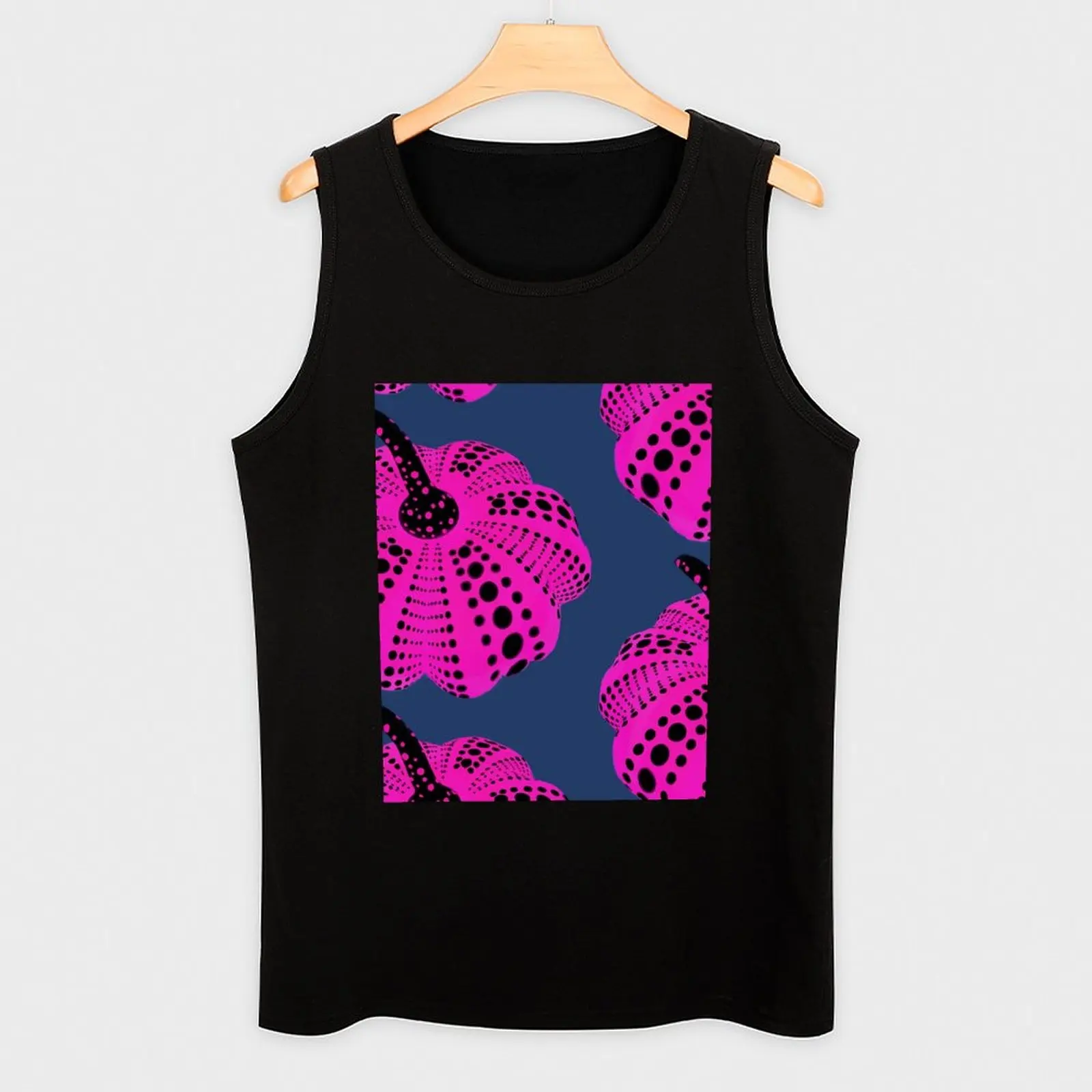 Polka Dot Pumpkin Tank Top Plain Color Sleeveless Shirt Casual Basic Tank Top