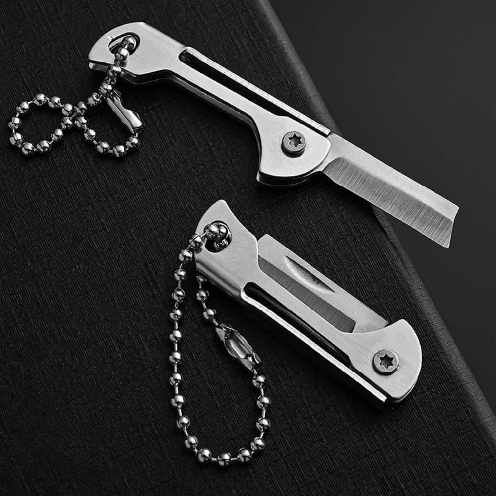 Mini Knife Small Pocket Knife Self-Defense Knife Sharp For Backpacking Everyday Carry Keychains