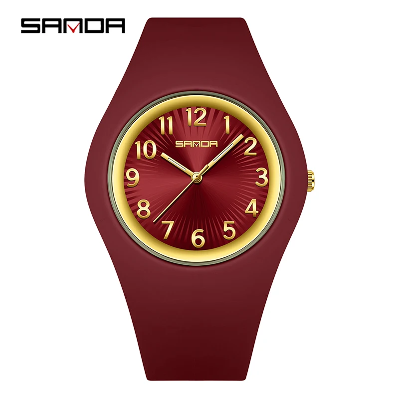 

SANDA 6360 Модные студенческие кварцевые часы с простым дизайном, светящиеся, ударопрочные, спортивные, повседневные, для мальчиков и девочек, наручные часы reloj hombre