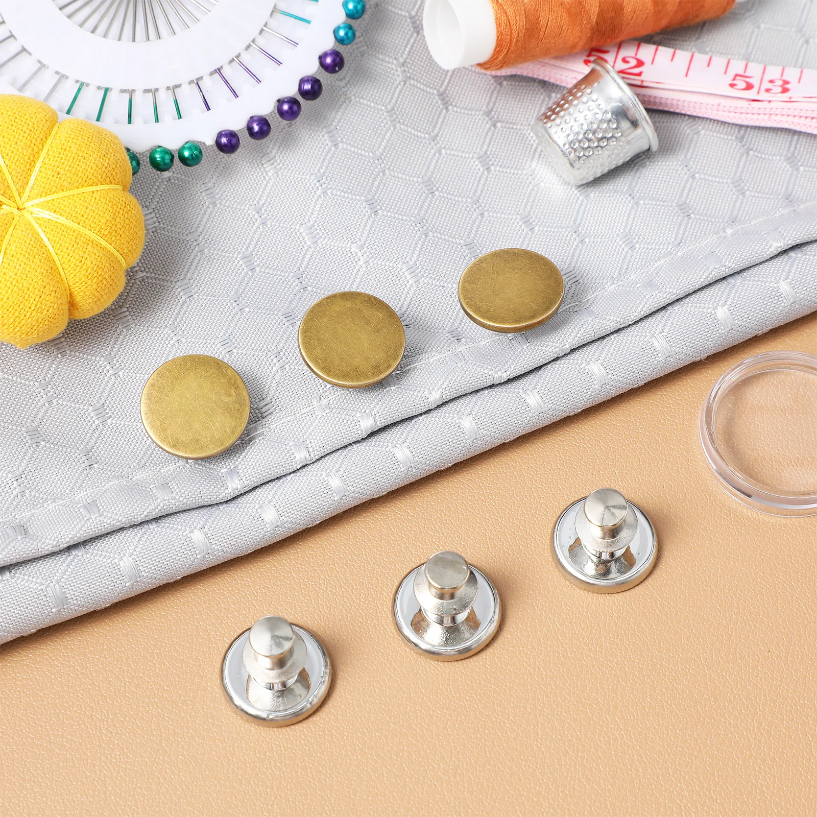 

30pcs Waist Button Detachable Jean Pins Glossy Loose Tightener Accessories Zinc Alloy Silver Copper 15each Instant Tailoring