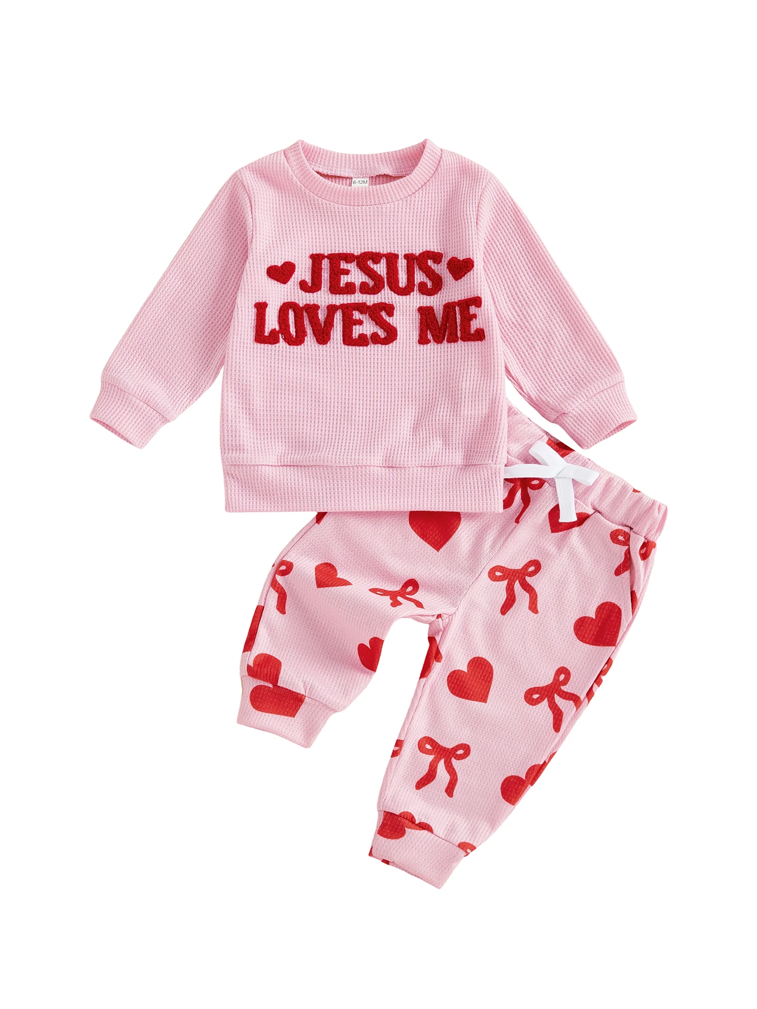 

Adorable Infant Girls Valentine s Day Ensemble Featuring Heart Patterned Sweater and Matching Leggings for a Stylish Look