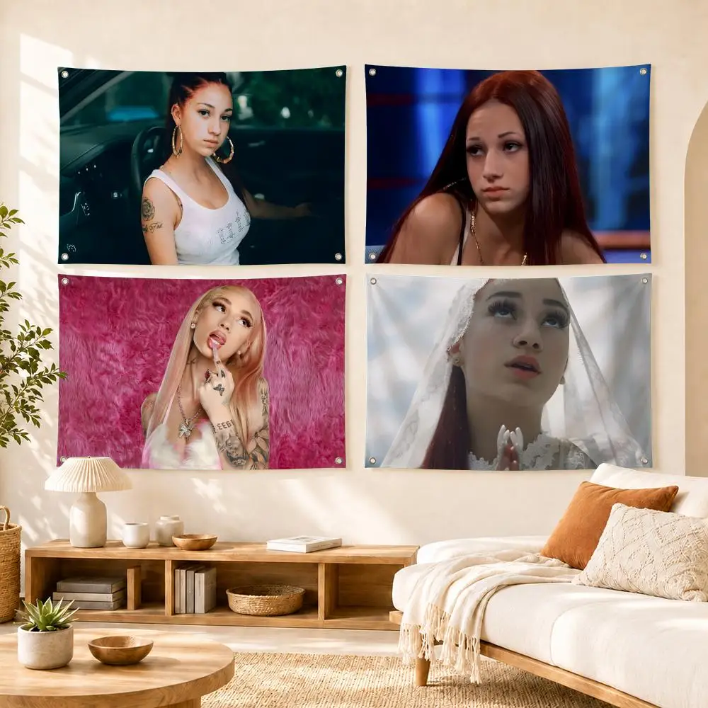 Bhad Bhabie Rapper Cool Flags Flag Soft skin-friendly Durable Tapestry Outdoor party Home living room bedroom Decoration