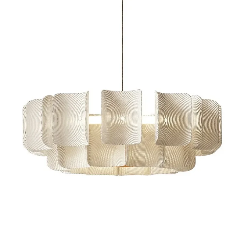 

Japanese-style wabi-sabi wind living room chandelier, French cream wind eye protection dining room light