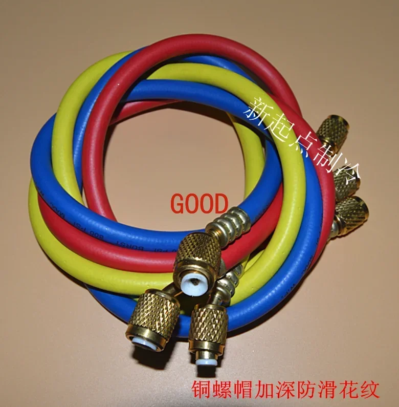 

R410A air conditioner liquid filling table tube, refrigeration fluoride tool, refrigerant three-color tube, pressure hose