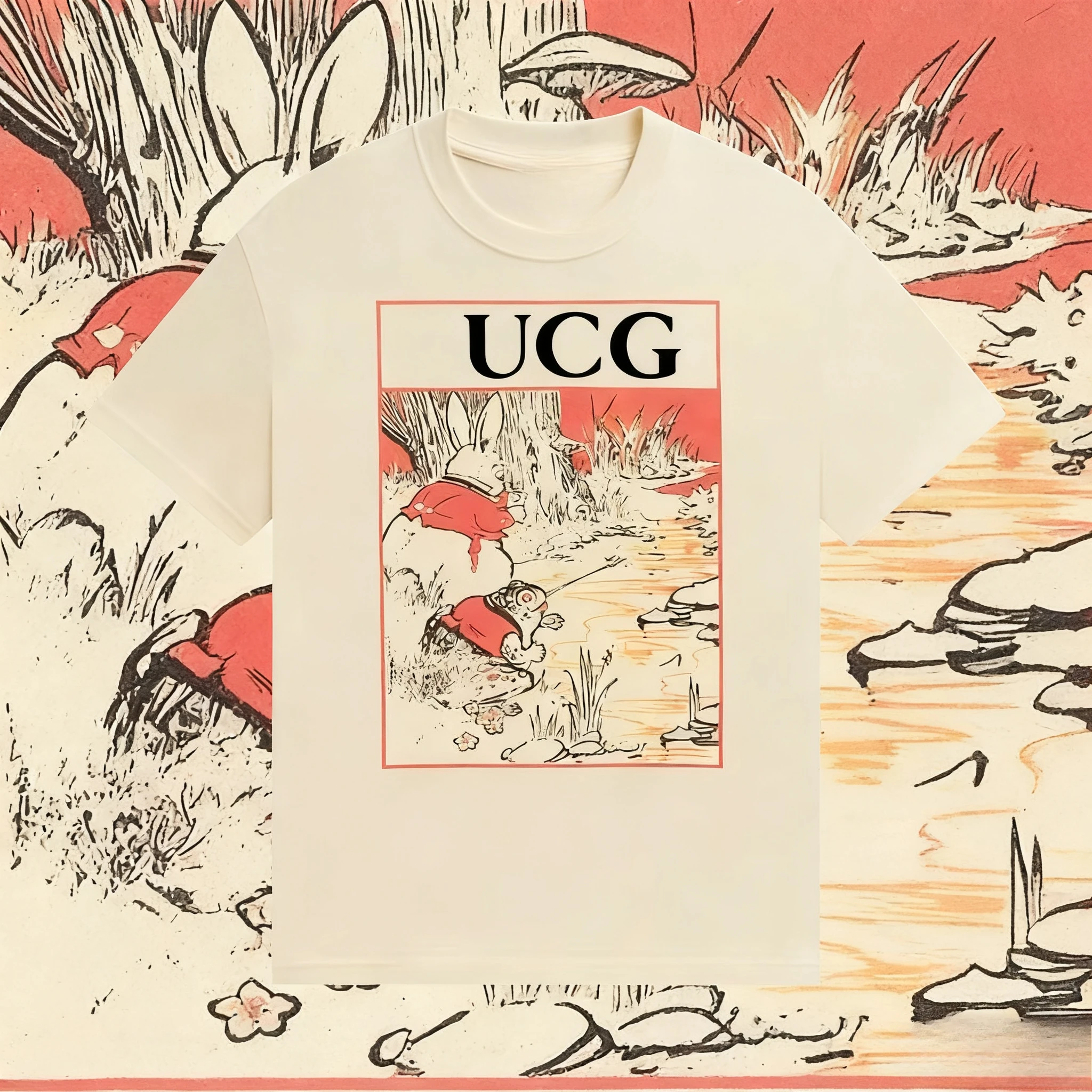 تي شيرت فضفاض برقبة دائرية وأكمام قصيرة مطبوع عليه رسوم كرتونية تي شيرت رجالي صيفي مريح ملابس داخلية للخريف والشتاء