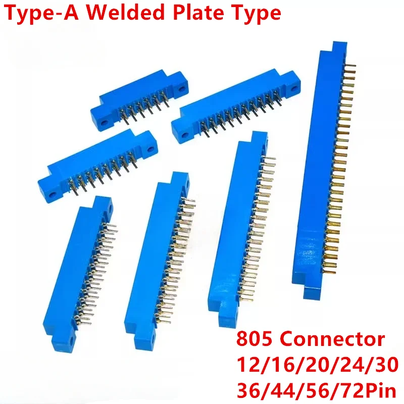 

3Pcs 805 Strip Connector 3.96mm Pitch 12/16/20/24/30/36/44/56P/72 Pin PCB Mount Card Edge Connector Socket 16P 20P 30P 36P 44P