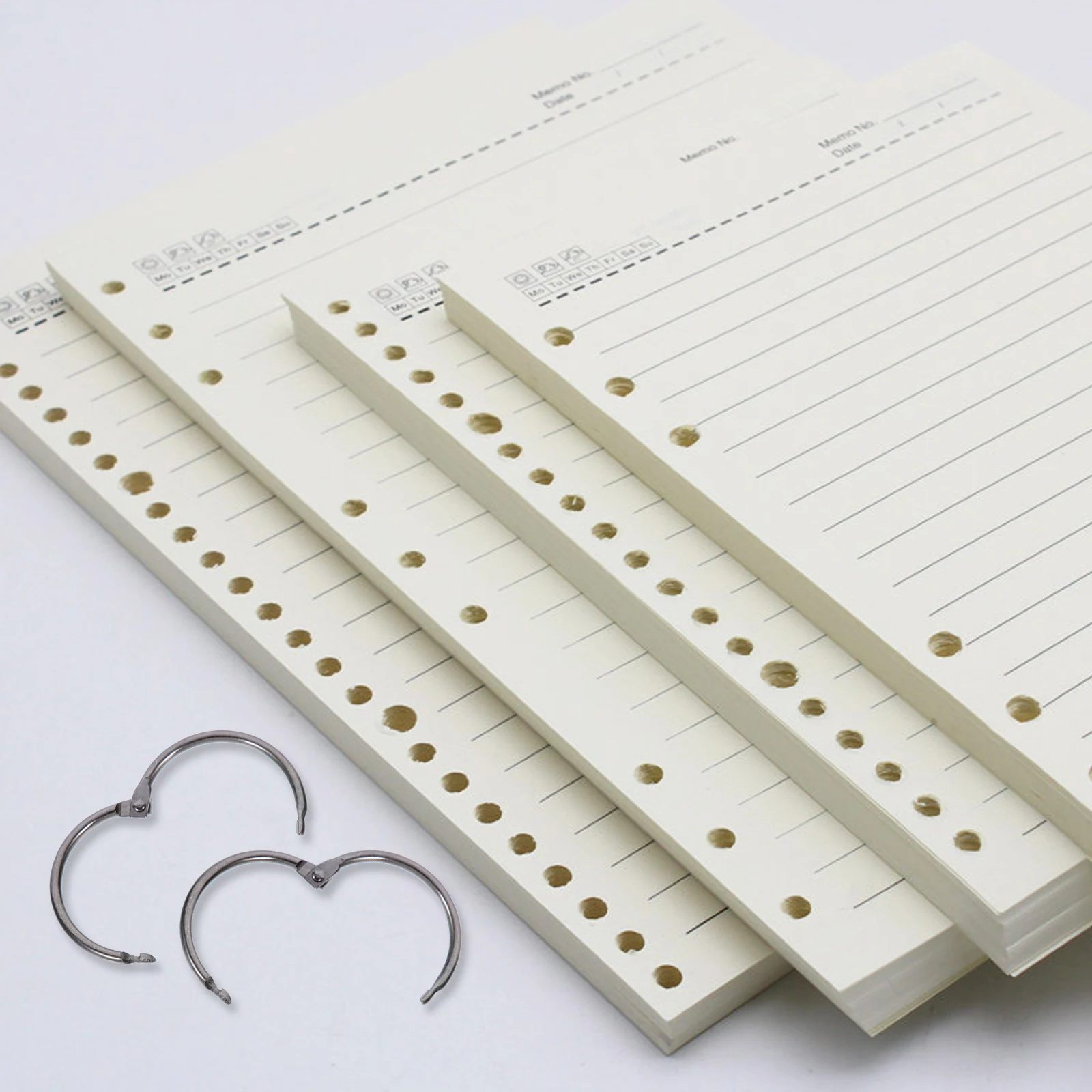 

14pcs 30mm Binder Rings Golden 4 Silver 8 Black 2 Metal Accessories Loose Leaf Notebook DIY Office Use