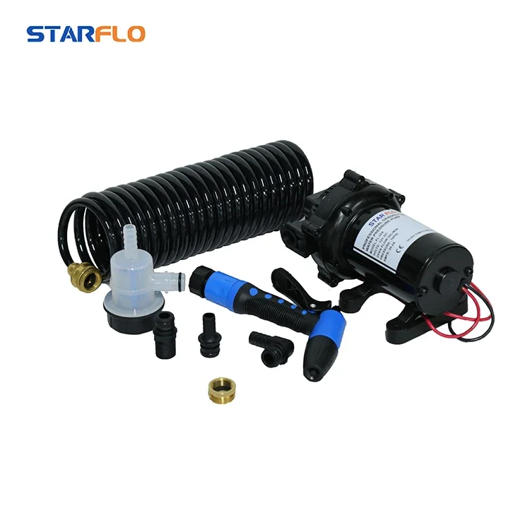 STARFLO 12V DC 20LPM Self-Priming Large Flow Boat Raw Water Salt Water Washdown Kit Saltwater Washdown Pump