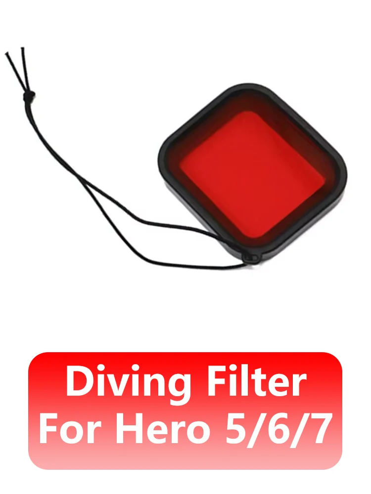 Hero 5/6/7 Waterproof Housing Case Diving Filter Red Pink Purple Filter For GoPro Hero 7 6 5 Black Action Camera Accessories