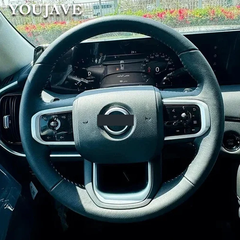 

Чехол на руль ручного шитья на заказ, подходит для Nissan Patrol Y63 2025 2026, замша из коровьей кожи, нескользящие аксессуары для интерьера «сделай сам»