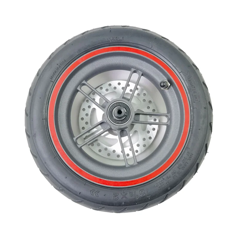 Electric Scooter 8.5 Inch Inflatale Rear Wheel Tire Aluminum Alloy Wheel Hub 120Mm Brake Disk Set for PRO /