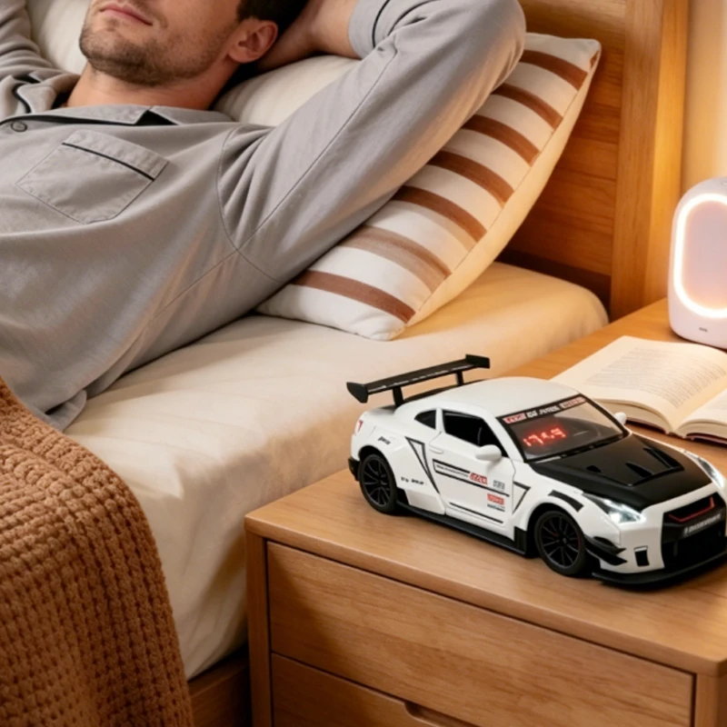1SET  Drift Toy Car Alarm Clock,Durable Body,High Response Remote Control Racing Car,with Dynamic Lighting Effects