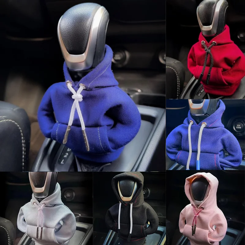 Hoodie Car Gear Shift Cover Fashion Gearshift Hoodie Car Gear Shift Knob Cover Manual Handle Gear Sweatshirt Change Lever Cover