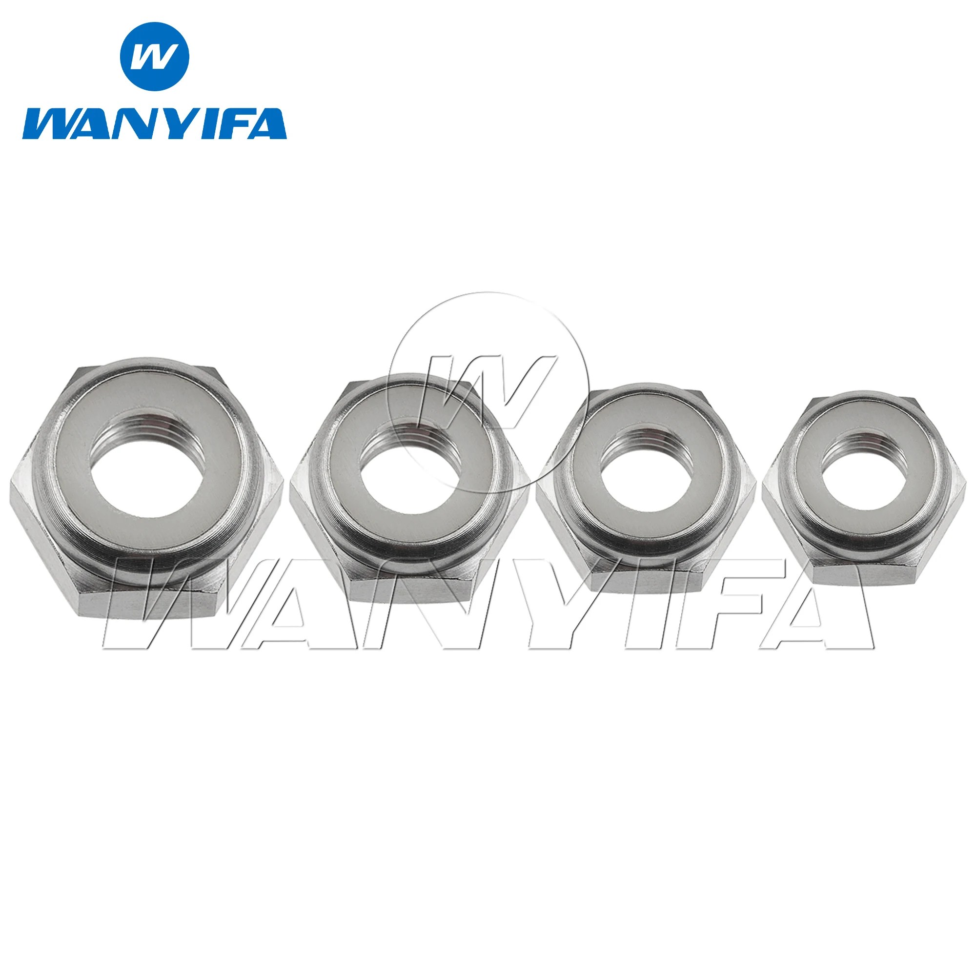 Wanyifa Titanium Nut M4 M5 M6 M8 External Hex Insert Nylon Lock Ti Alloy GR5 Nuts