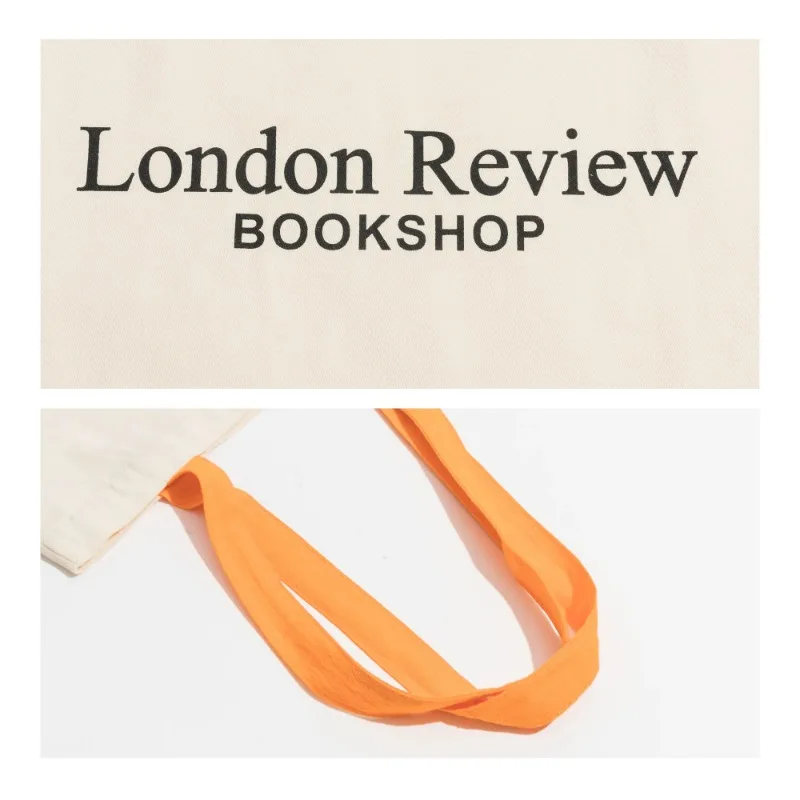 LOERSS Canvas Tote Bag Large Capacit Washable Book Bags Letter Print Shoulder Bag for Women's Shopping Fashion Simple Handbag