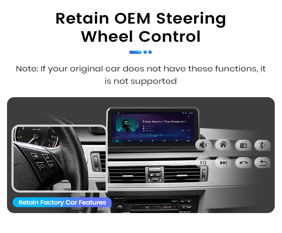 Junsun CarPlay Für Apple Auto Radio Multimedia Für BMW E90 E91 E92 E93 2005-2012 Bluetooth Drahtlose Android auto 4G GPS Stereo – Detail 5