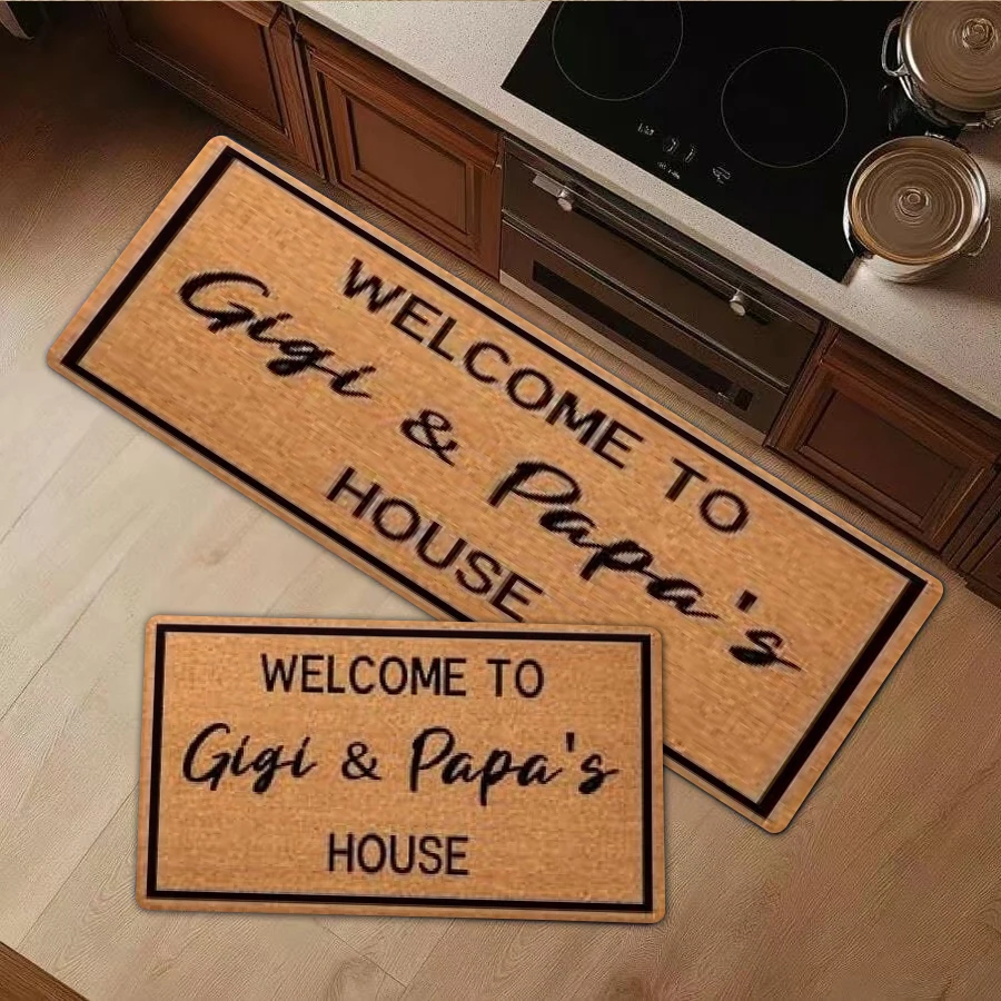 

1/2/3Pcs Flannel Kitchen Mat—Custom Welcome Door Mat Non-Slip Entrance Rug Flannel Soft Floor Mat Personalized Decorative Home Doormat Indoor Outdoor Decorative Entrance Carpet—Soft,Comfortable,Suitable For Bathroom,Bedroom,Kitchen,Laundry Room