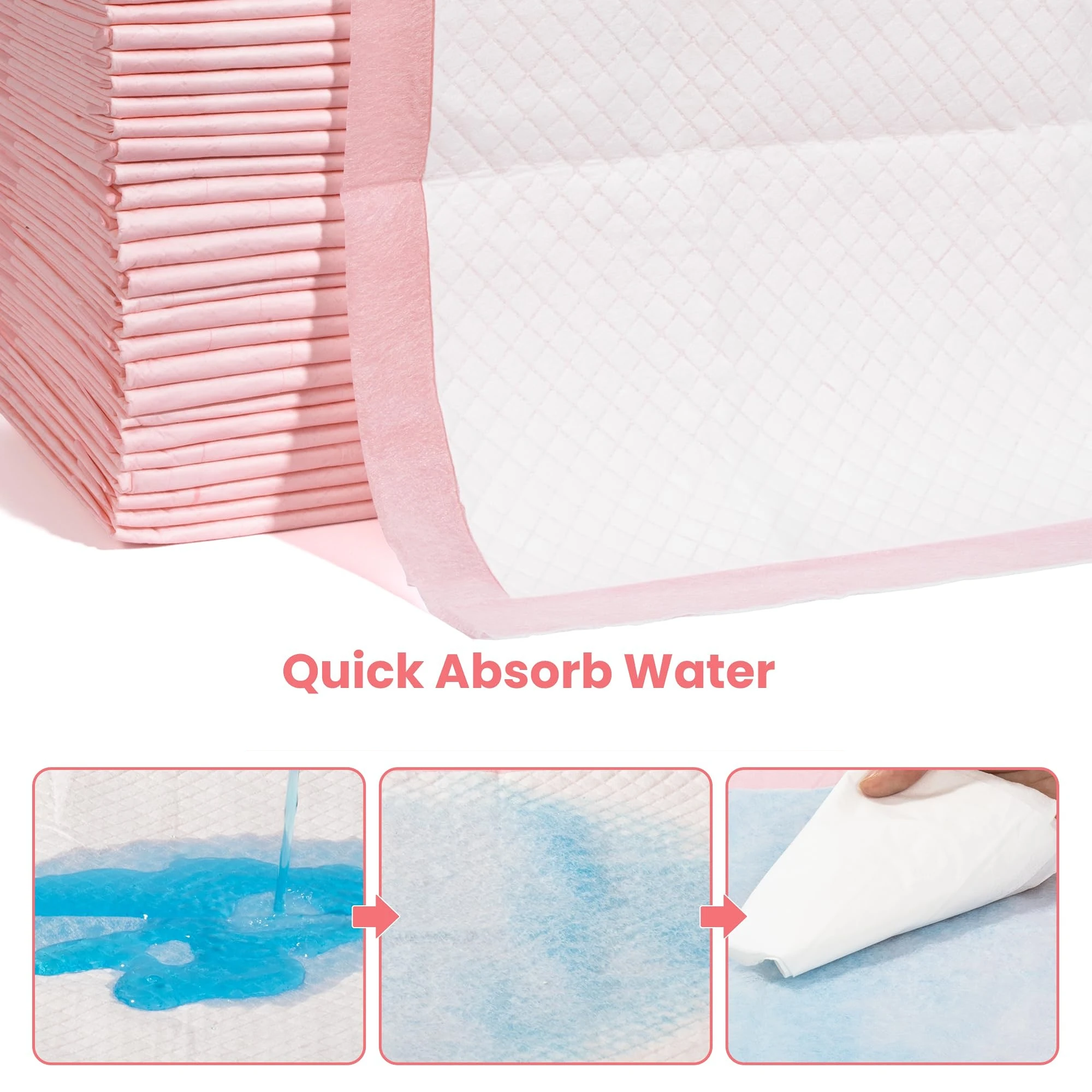 Dog Pee Pads Training Pads Upgrade Triple Thickness All-Purpose Super Absorbent Leak-Proof Quick Dry Odor Control for Cat Rabbit