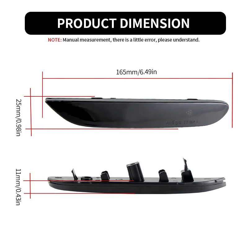 2PCS Rear Bumper Reflector Rear Brake Light Shell Cover(No Bulb) For Nissan Nissan X-trail T32 Rogue Qashqai J11 Leaf Pathfinder