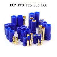 5 Pairs EC2/3 EC5 EC8 connector kit male and female Bullet Gold Plated Banana Plug Be used for RC Model Airplane Connector parts
