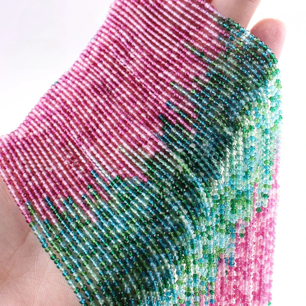 2mm Beads for Jewelry Making 61 Colors Glass Crystal Transparent Faced DIY Women Necklaces Bracelets Eyeglass Chain Accessories