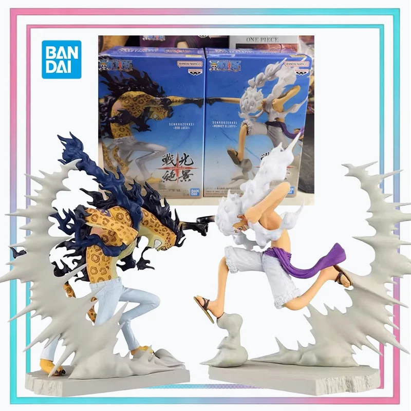 

Оригинальная коллекционная фигурка Bandai Banpresto One Piece: Монки Д. Луффи и Роб Луци, аниме-мерч, игрушка-подарок для мальчиков