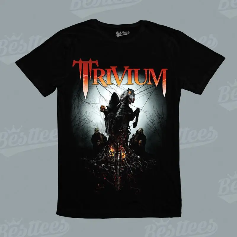 Camiseta unisex de banda americana de música Heavy Metal Trash Rock N Roll Trivium Horse