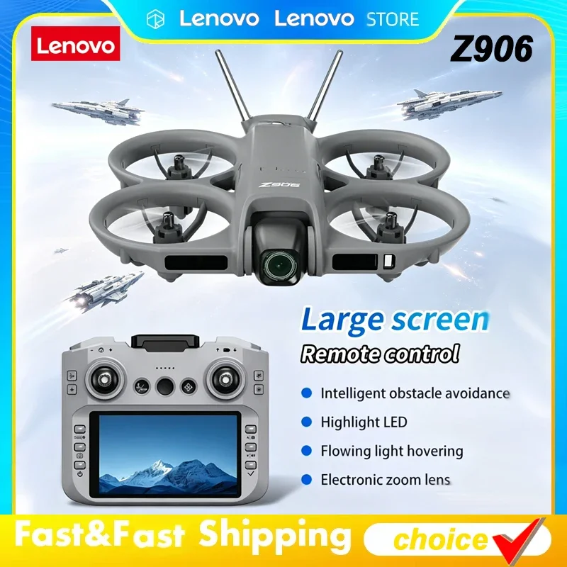 

Lenovo Z906 8K 4K GPS FPV Drone, Brushless Laser Obstacle Avoidance Optical Flow Foldable Mini Quadcopter Aerial Photography RC
