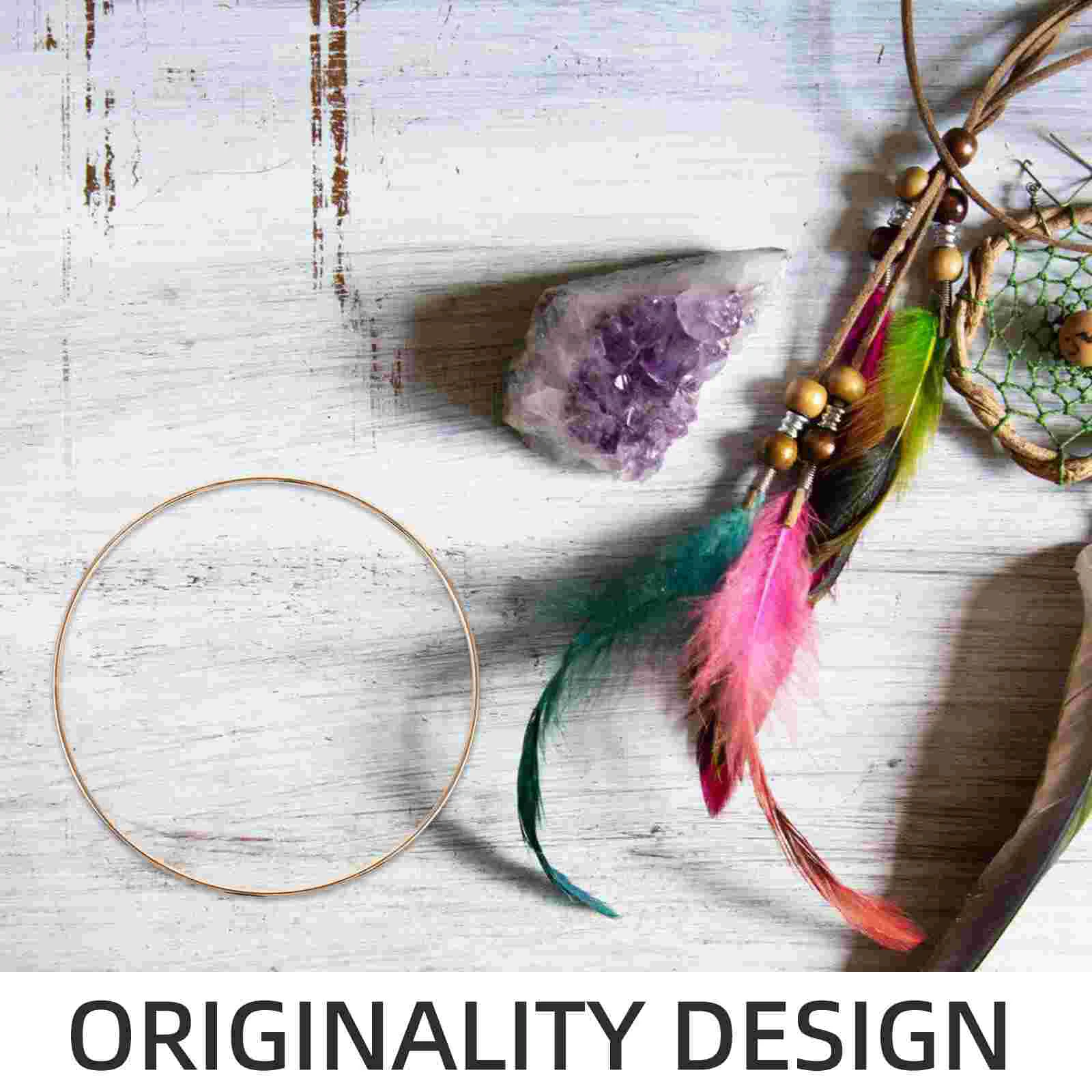 10 Pcs Dream Catcher Hoop Round Rings Outdoor Decor DIY Dreamcatcher Kits Metal Craft Hoops