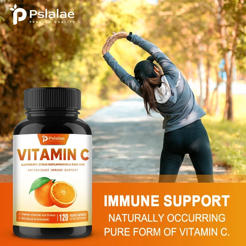 Vitamin C - Supplement with Elderberry and Citrus Bioflavonoids To Boost Immunity