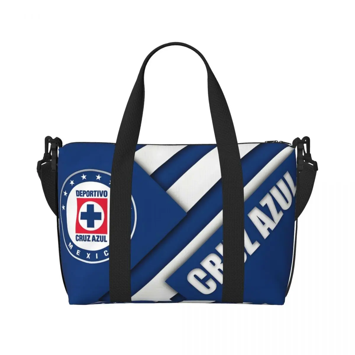 

Custom Soccer FC Mexico Football Club Beach Tote Bag Women Large Compartment Gym Beach Travel Bag