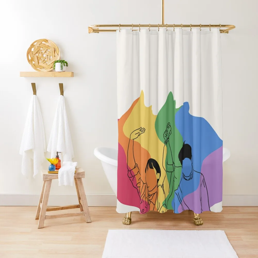 

equality, not me the series Shower Curtain Anime Bathroom Washable Waterproof Fabric Shower Curtain