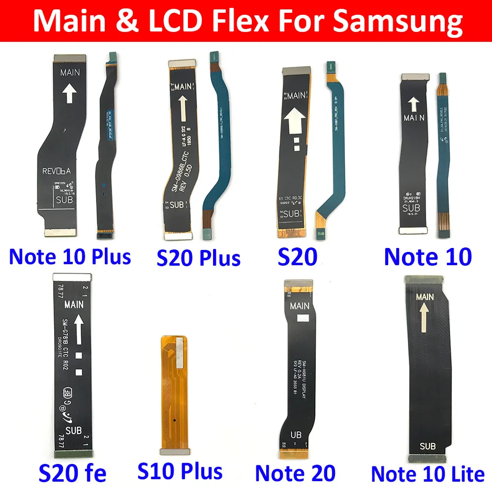 USB Charging Port Dock Board Connector Main Motherboard Flex LCD Flex Cable For Samsung Note 10 Lite Note 20 S10 Plus S20 Fe