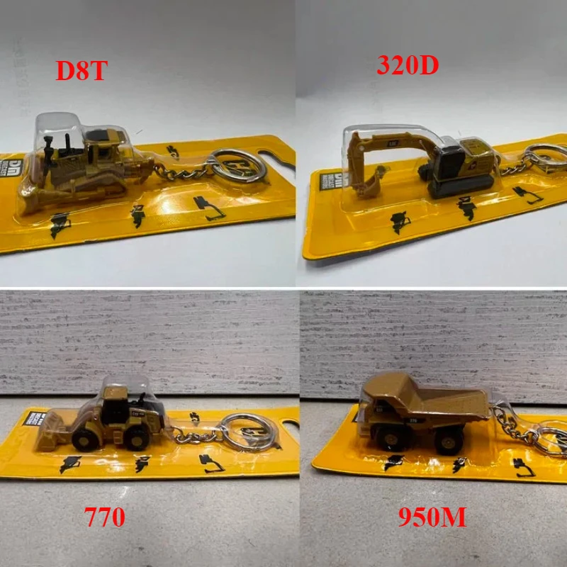 

Die casting mini CAT engineering keychain bulldozer alloy excavator CAT D8T 320D 770 loader 950M excavator dump truck model toy