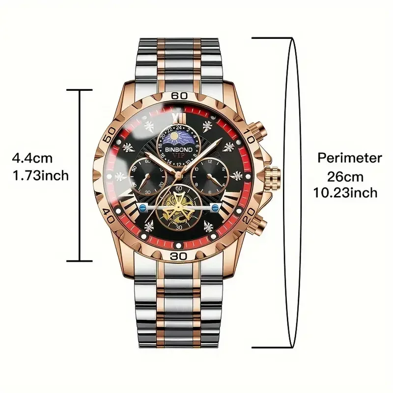 Montre à quartz en acier inoxydable pour homme, style professionnel, affichage analogique, cadeau parfait d'urgence