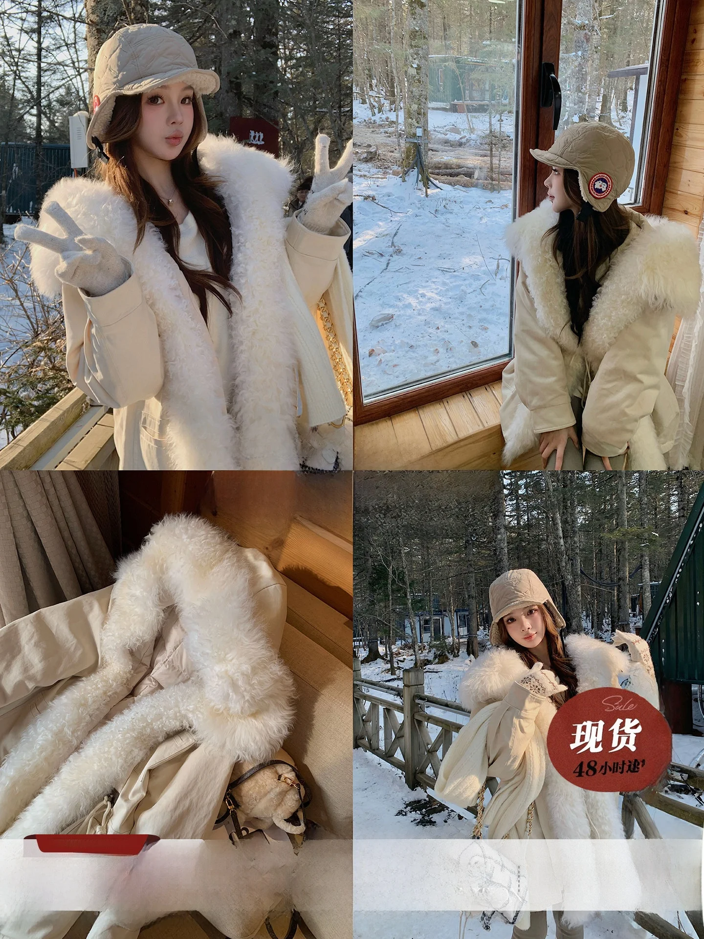 

Пуховик Cloud-Drop с воротником из овчины, женское пальто средней длины, 90% белый пух, повседневное, теплое, утолщенное, с длинными рукавами