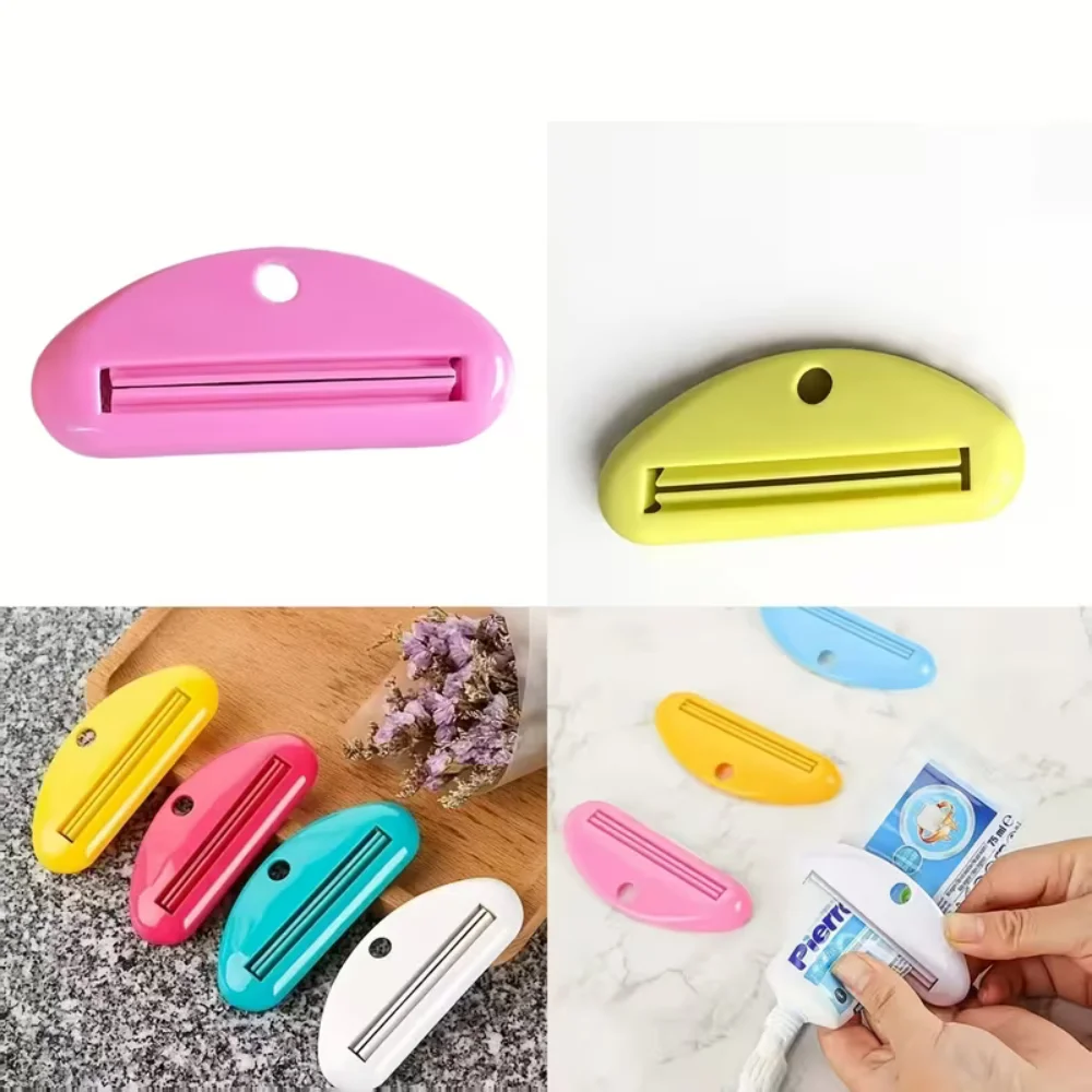 1pcs Multifunction Manual Toothpaste Dispenser Cream Tube Squeezer Bathroom Squeeze Paste Extruding Clip Squeezing Clamp Tools