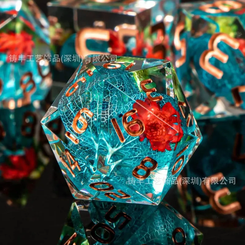 

Многогранные игральные кости из смолы, 7 шт./компл., предназначенные для DND Ктулху и различных настольных ролевых игр, инструменты для отдыха и развлечений, игральные кости