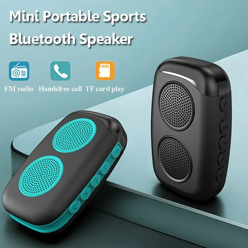 Mini Sports Bluetooth Speaker Portable Stereo Sound Loudspeaker Outdoor Walking MP3 Music Player with Microphone Support TF Card